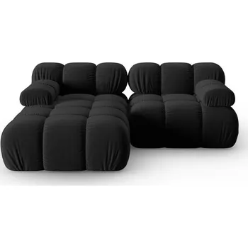 Pohovka Černá sametová rohová pohovka (levý roh) Bellis – Micadoni Home ID_1586872