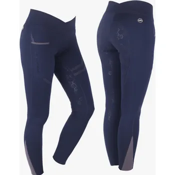 Jezdecké kalhoty Dámské zimní legíny QHP Raquel, modré - vel. 36