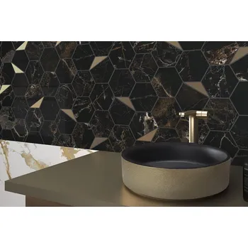 Obklad DUNE CARONTE AD930 90 cm x 120 cm x 1 cm zlatá 1,44 m2