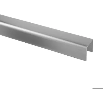 Zábradlí U-profil, Easy Glass U-profil, Easy Glass, délka 5000 mm, 30x27x3 mm, U=24x24, nerez. ocel 304, kartáčovaná