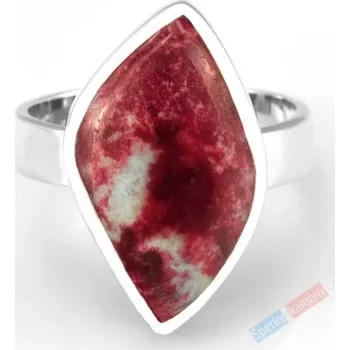 Prsten Stříbrný prsten (Ag 925/1000) s thulitem QAA, vel. kamene cca 23 x 14 mm, RARITA (THL5142R)