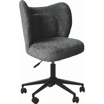 Pracovní židle na kolečkách Mia, kouřově šedá strukturovaná látka