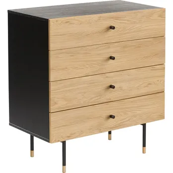 Komoda Vysoká komoda v dekoru dubu v černé a přírodní barvě 80x87 cm Jugend – Woodman ID_1715862