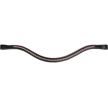 Čištění pro koně Kožená čelenka Harrys Horse Diamond, rosegold - vel. cob