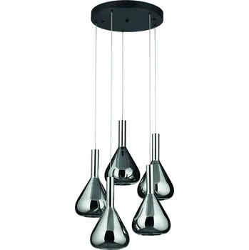 Černé LED závěsné svítidlo se skleněným stínidlem ø 55 cm Cipera – CINQUE ID_1615492