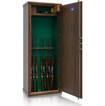 Trezor Metalk Luxusní skříň na deset zbraní Araldo, wood line