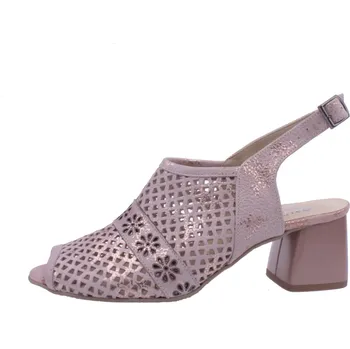 Dámské sandále OBUV JANA ČR Boty JANA růžové dámské kožené sandály Velikost: 39