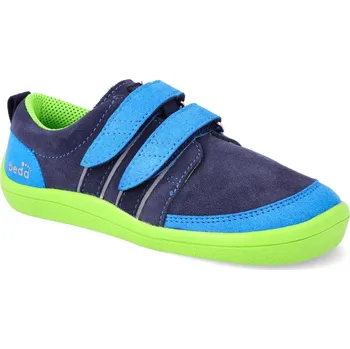 Barefoot dětské tenisky Beda - Marcus s proužky modré Velikost: 26