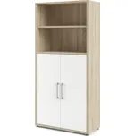 Modulární knihovna v bílo-přírodní barvě v dekoru dubu 89x189 cm Prima – Tvilum ID_1642482