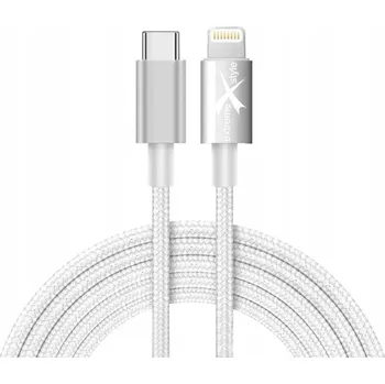 Datový kabel Kabel Extremestyle USB typ C - Apple Lightning 2 m bílý