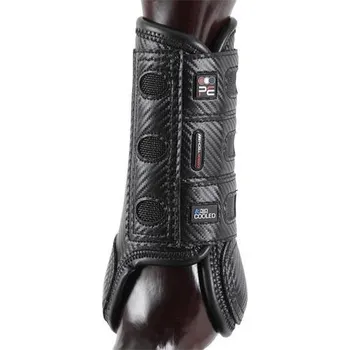 Koňské kamaše Přední krosové chrániče Premier Equine Carbon Air-Tech, černé - vel. S