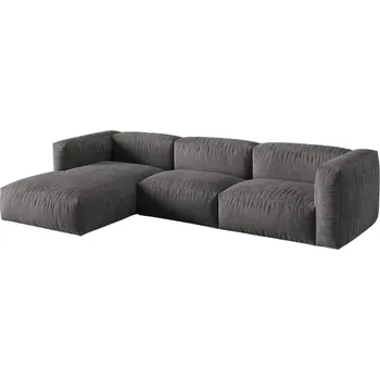 Pohovka Micadoni Sametová rohová pohovka Martina 330 cm, levá