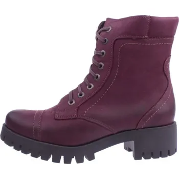 Dámská zimní obuv OBUV JANA ČR Boty JANA 272 bordó dámské kožené zimní polokozačky Velikost: 39