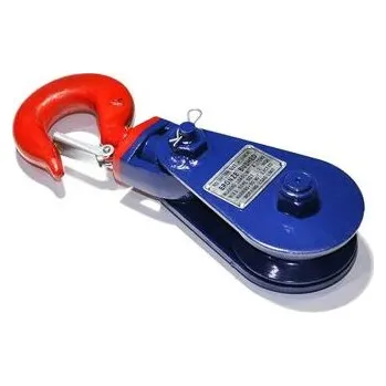 Jištění kladka montážní pro velké zatížení s hákem 8t, 19/150mm, lano 16mm, 3685-22