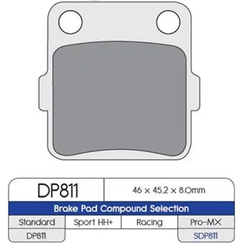 Brzdová destička DP Brakes Brzdové destičky na Yamaha YFM 660 Raptor 2001-2005