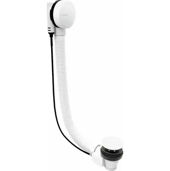 Sifon POLYSAN vanová souprava, bovden, délka 1000 mm, zátka 72mm, bílá, 71854.10