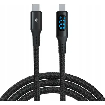 Datový kabel Kabel ELECTRONICA 4U USB-C - USB-C 1 m černý