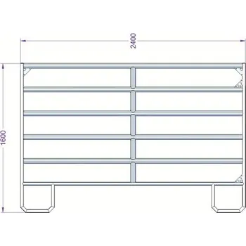 Panel ohradní TEXAS pozink, 6 příček, výška 1,6 m, řetízek, délka 2,4 m - 1 ks
