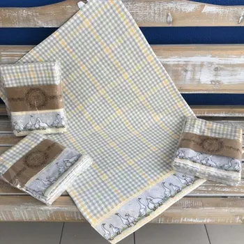 Utěrka Texicop s.r.o. Bavlněná utěrka Husa 3ks barva: žluté 3 ks