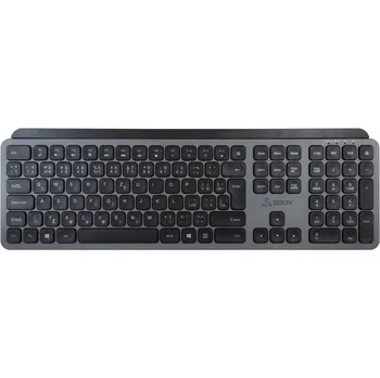 Klávesnice SBox bezdrátová BT membránová klávesnice, Bluetooth a 2,4GHz, CZ SK, černá šedá (BT-26 CZ SK)