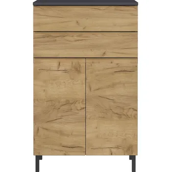 Koupelnový nábytek Tmavě šedá koupelnová skříňka v dekoru dubu 60x97 cm Salinas - Germania ID_1468636