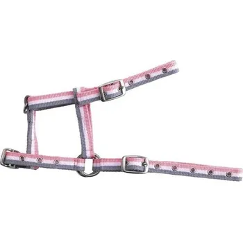 Nylonová hříběcí ohlávka Norton - šedo-růžová, vel. 4