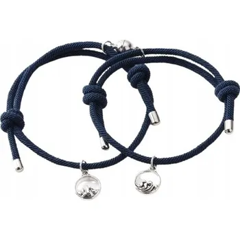 Náramek Náramky Jams 2 kusy tmavě modré s přívěskem 25 cm