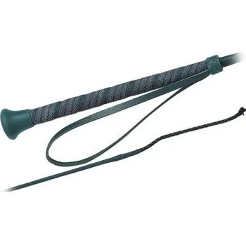 Jezdecký bičík Bič jezdecký FLECK, nylon, tmavě zelený, 80 cm