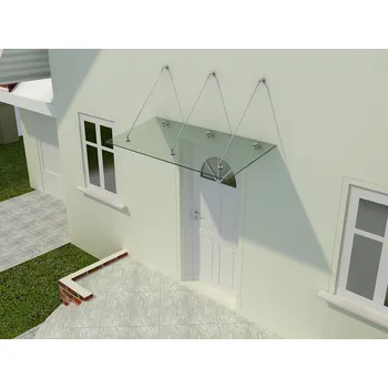 Stříška nad vchodové dveře Fisher Olymp skleněná vchodová stříška čirá 225x90 cm