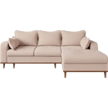 Pohovka Béžová manšestrová rohová pohovka (pravý roh) Beata – Ropez ID_1675430