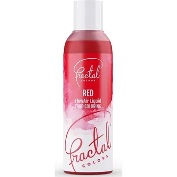 Potravinářské barvivo Fractal Colors Airbrush barva tekutá Fractal - Red (100 ml)