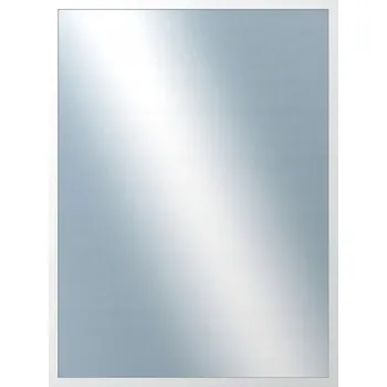 Zrcadlo DANTIK - Zrcadlo v rámu 60x80 | PERLA bílá lesklá vysoká