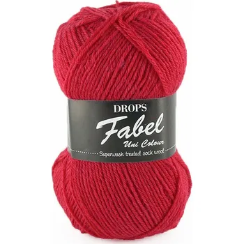 Příze Příze DROPS Fabel Unicolor 106 - červená