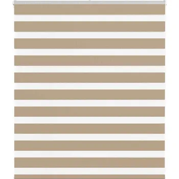 Roleta vidaXL Zebra roleta 125x100 cm šířka látky 120,9 cm polyester [4014110] Barva: sand brown