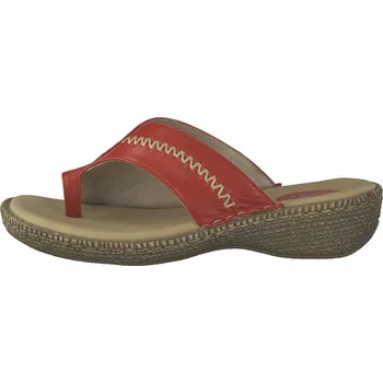 Dámské pantofle JANA SHOES NĚMECKO Letní dámské nazouváky JANA 111 červené kožené Velikost: 40