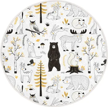 Koberec Žluto-bílý dětský koberec ø 100 cm Comfort – Mila Home ID_1622502