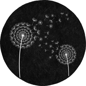Koberec Černý pratelný kulatý koberec vhodný pro robotické vysavače ø 80 cm Comfort – Mila Home ID_1638124
