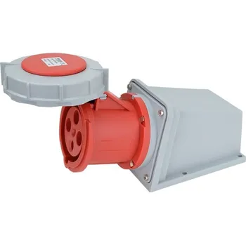 Elektrická zásuvka Tracon TICS-134 Nástěnná průmyslová zásuvka 63A, 400V, 3P+E, 6h, IP67 (Tracon TICS-134)