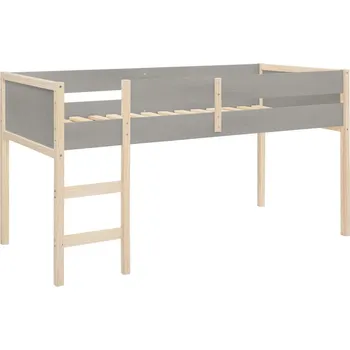 Dětská postel Vyvýšená dětská postel z borovicového dřeva v šedo-přírodní barvě 90x200 cm Square – Støraa ID_1659502