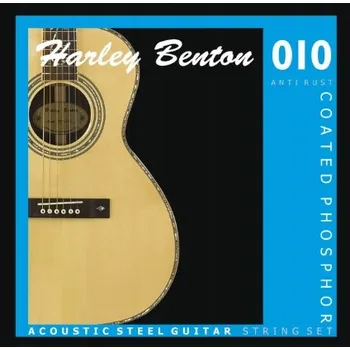 Struna pro kytaru a smyčcový nástroj Potahované struny Harley Benton Coated Phosphor 010 Anti Rust 010-047