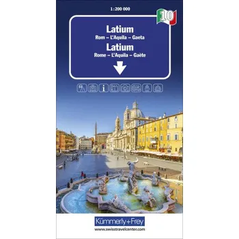 Latium-Rom Nr. 10 Regionalkarte Italien 1:200 000 (EN)