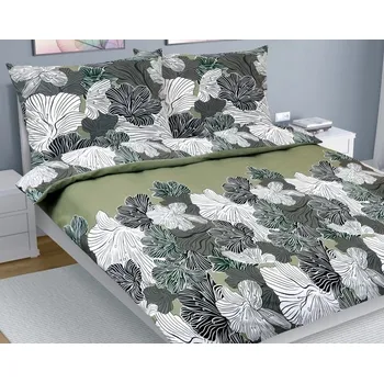 Povlečení Povlečení bavlna na dvoudeku Khaki BX1001246 - 180x200, 2ks 70x90 cm / 1ks 180x200, 2ks 70x90 cm