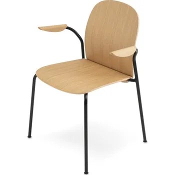 Jídelní židle Jídelní židle v sadě 2 ks s područkami/stohovatelné v dekoru dubu v přírodní barvě Book – Gazzda ID_1666054