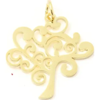 Přívěsek EU Přívěsek strom života 20mm chirurgická ocel gold plating 24kt
