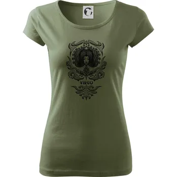 Dámské tričko Virgo - vintage - Dámské triko Pure - XL ( Khaki )