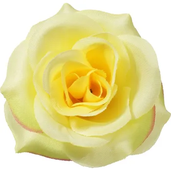 umělá květina Umělé RŮŽE žlutá, květ- textil. 6,5cm, 1ks