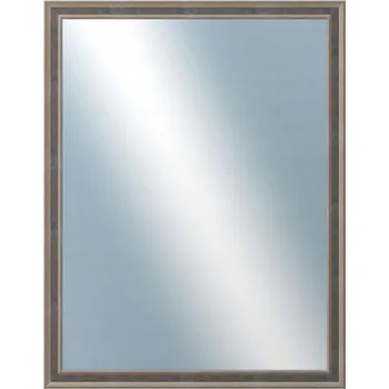 Zrcadlo DANTIK - Zrcadlo v rámu 70x90 | TOOTH malá stříbrno černá