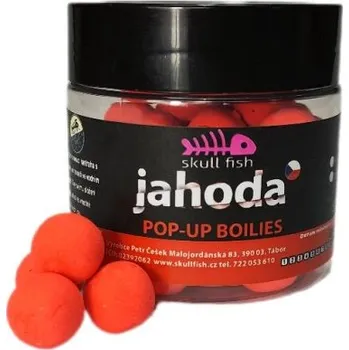 Boilies Skull fish POP-UP Boilies JAHODA 14mm /50 g