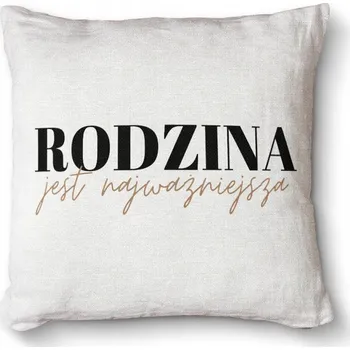 Dekorativní polštářek Dekorativní polštář s potiskem Premium 40x40 - Rodina je nejdůležitější