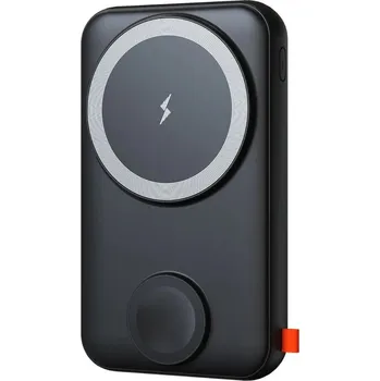 2v1 MagSafe powerbanka pro iPhone a Apple Watch se stojánkem a LCD displejem 10000mAh Barva: Černá